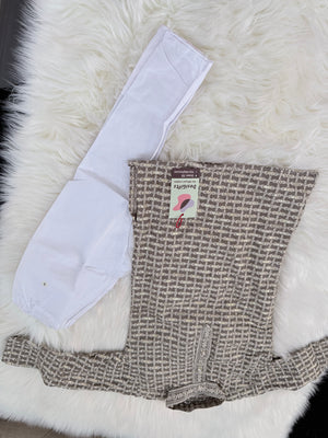 Mocha Shade Chikankari Rayon with Sequins 2 Piece Kurta with Trouser Style Pajama Set, Father & Son's Outfit, DM -2009