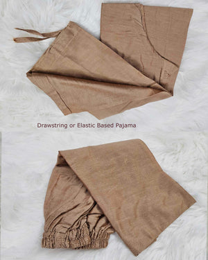 Plum Shade 2 Piece Cotton Silk Kurta Pajama Set with Self Work, Man -1141