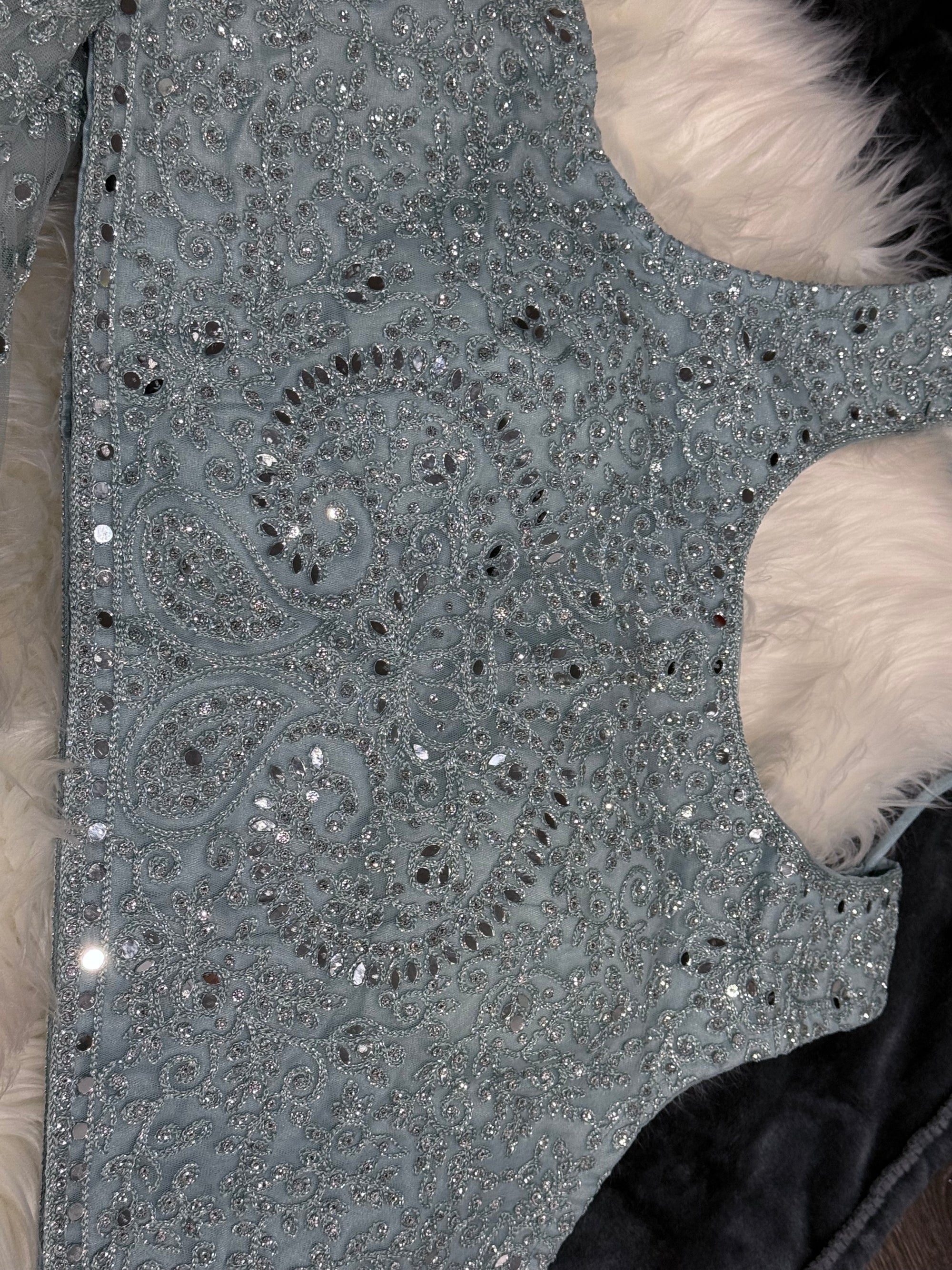 Skyblue Heavy Embroidery & Sequins Lehenga Choli 3 Pieces Ethnic Wear for Girls, Design LHG - 1880