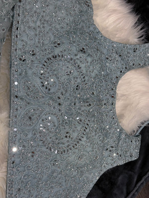 Skyblue Heavy Embroidery & Sequins Lehenga Choli 3 Pieces Ethnic Wear for Girls, Design LHG - 1880