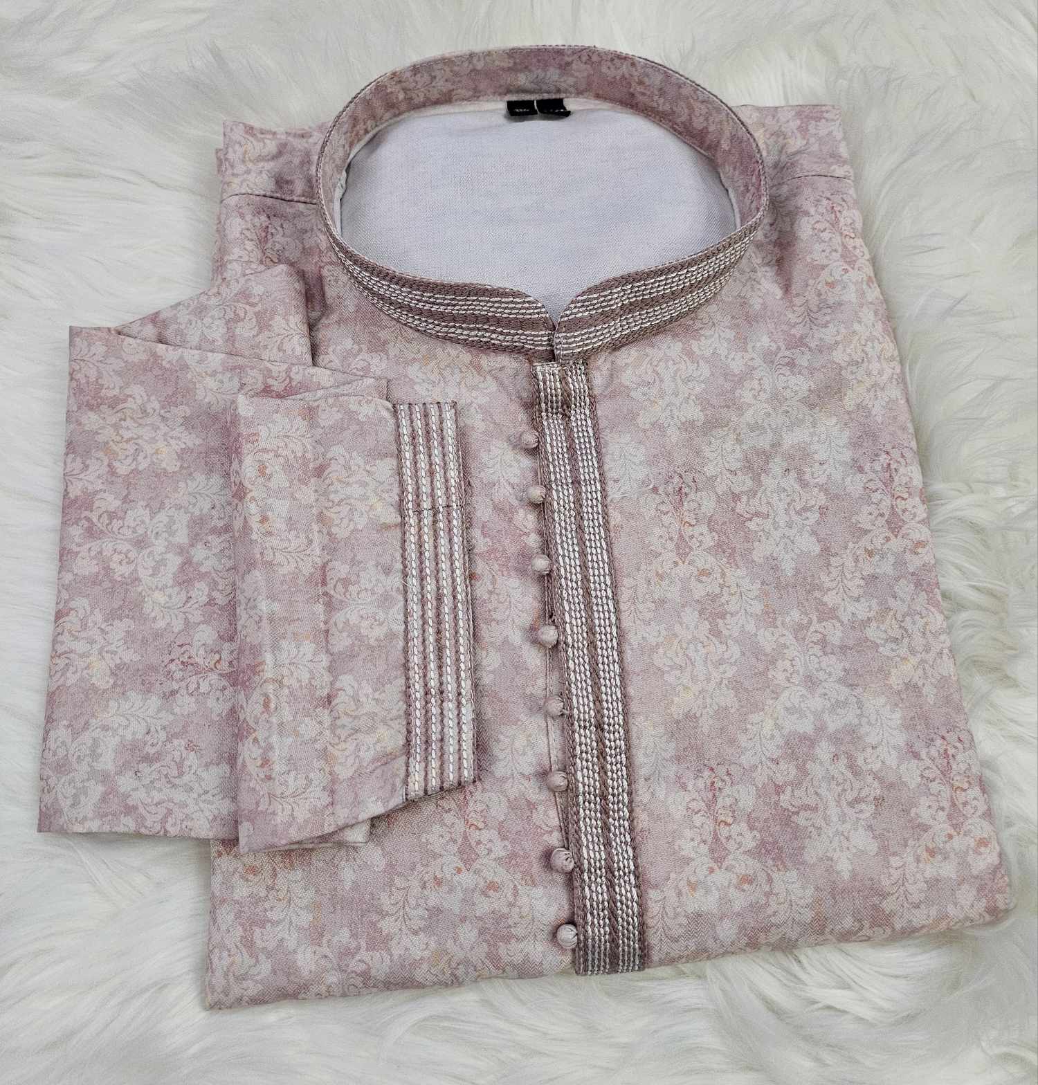 Boy's Soft Art Silk 2 Piece Kurta Pajama Set, DM -1134