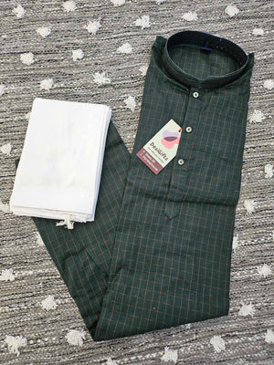 Comfortable Cotton Mix Boy's Green Kurta Pajama - BOY-1244