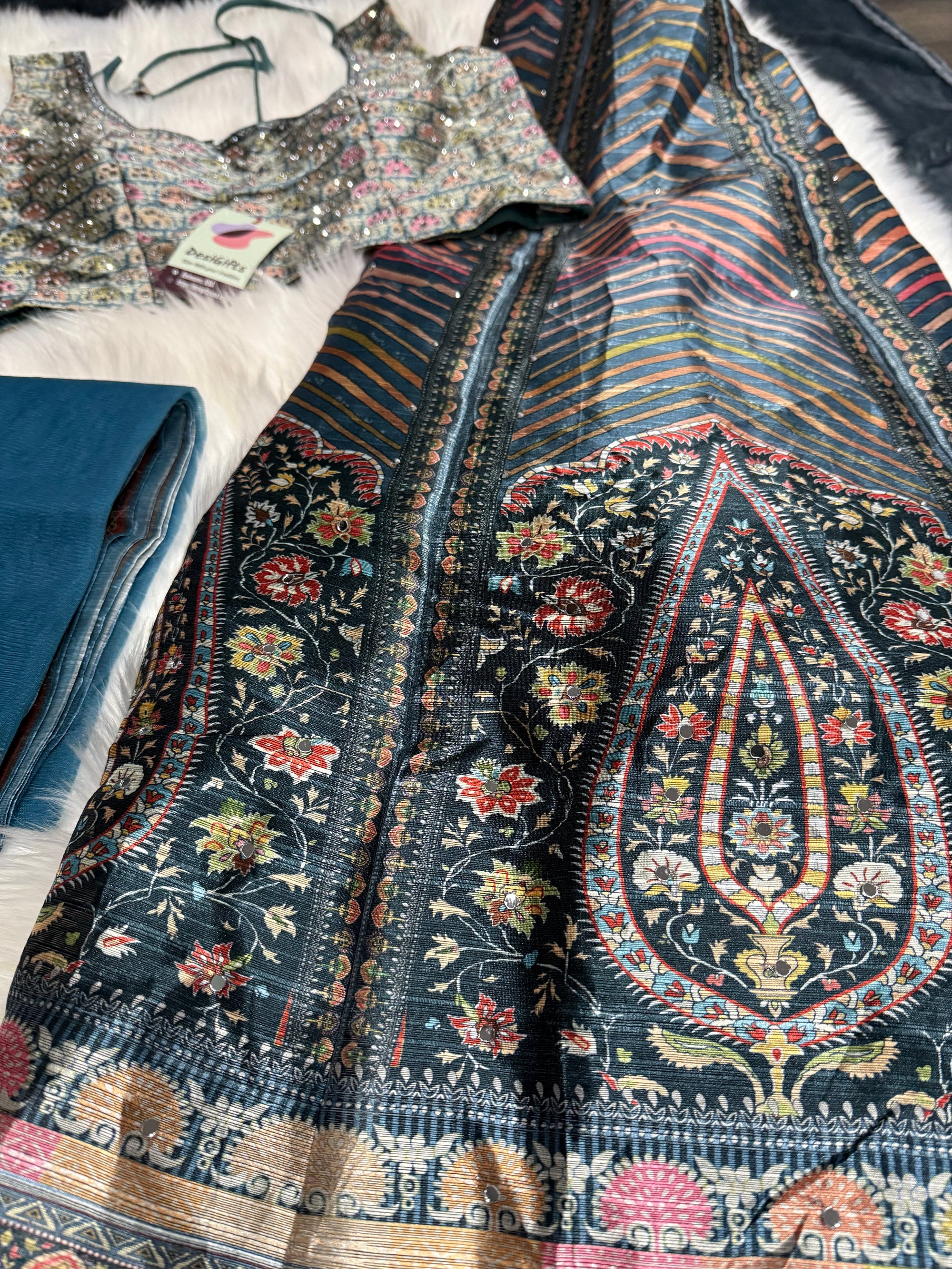 Graceful Heavy Embroidery & Sequins Lehenga Choli 3 Pieces Ethnic Wear for Girls, Design LHG - 1950