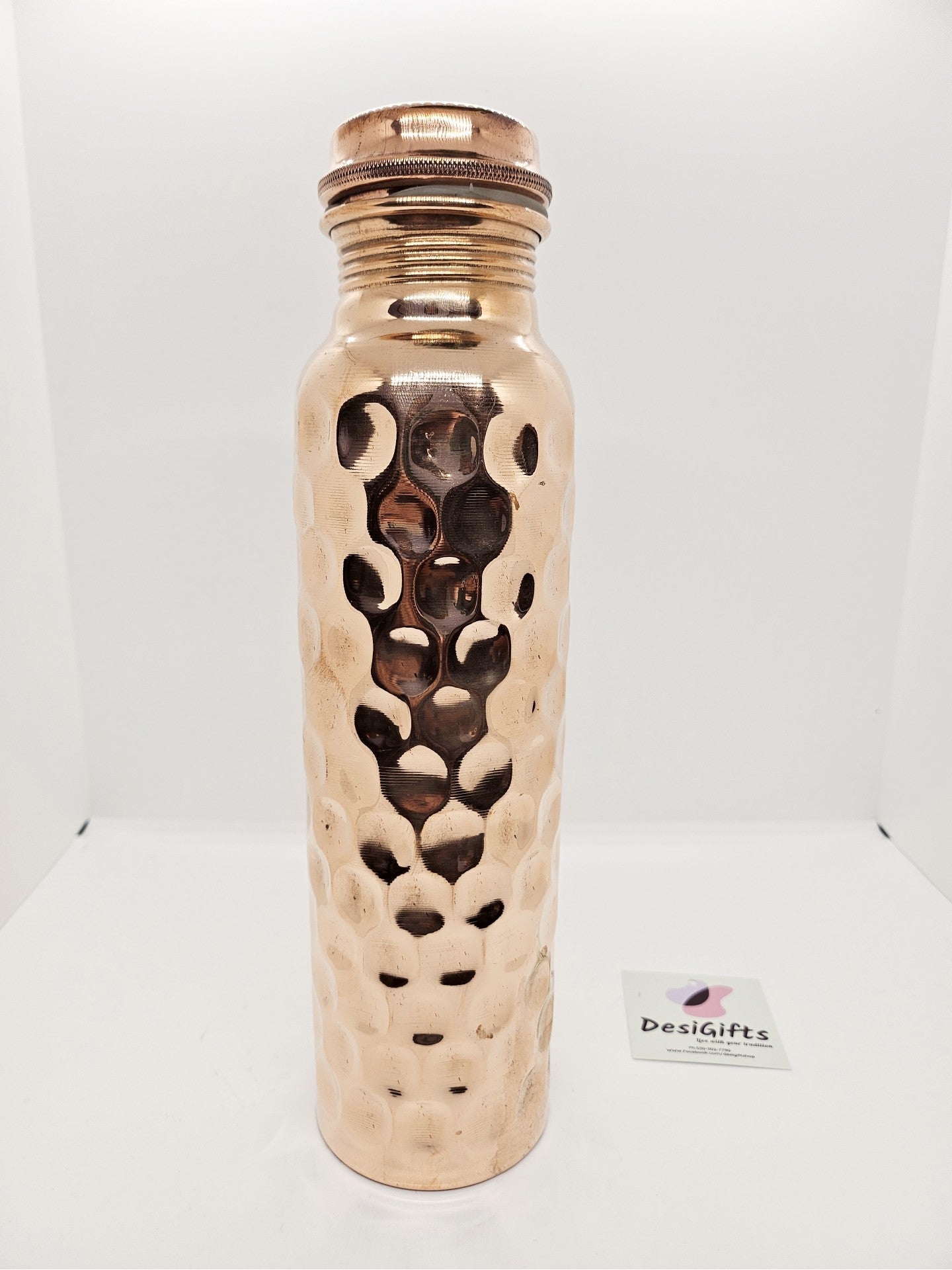 Copper Water Bottle for Natural Health Benefits, ~1L/32Oz Capacity, CBG - 1339