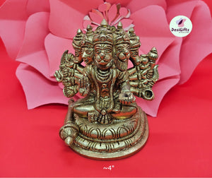 4" Brass Shri Panchmukhi Hanuman Ji Idol, Bajrang Bali Hanuman ji , BBM- 1470