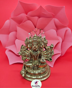 4" Brass Shri Panchmukhi Hanuman Ji Idol, Bajrang Bali Hanuman ji , BBM- 1470