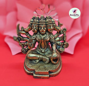 4" Brass Shri Panchmukhi Hanuman Ji Idol, Bajrang Bali Hanuman ji , BBM- 1471