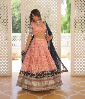 Embroidery & Sequins Lehenga Choli 3 Pieces Ethnic Wear for Girls, Design LHG - 1530