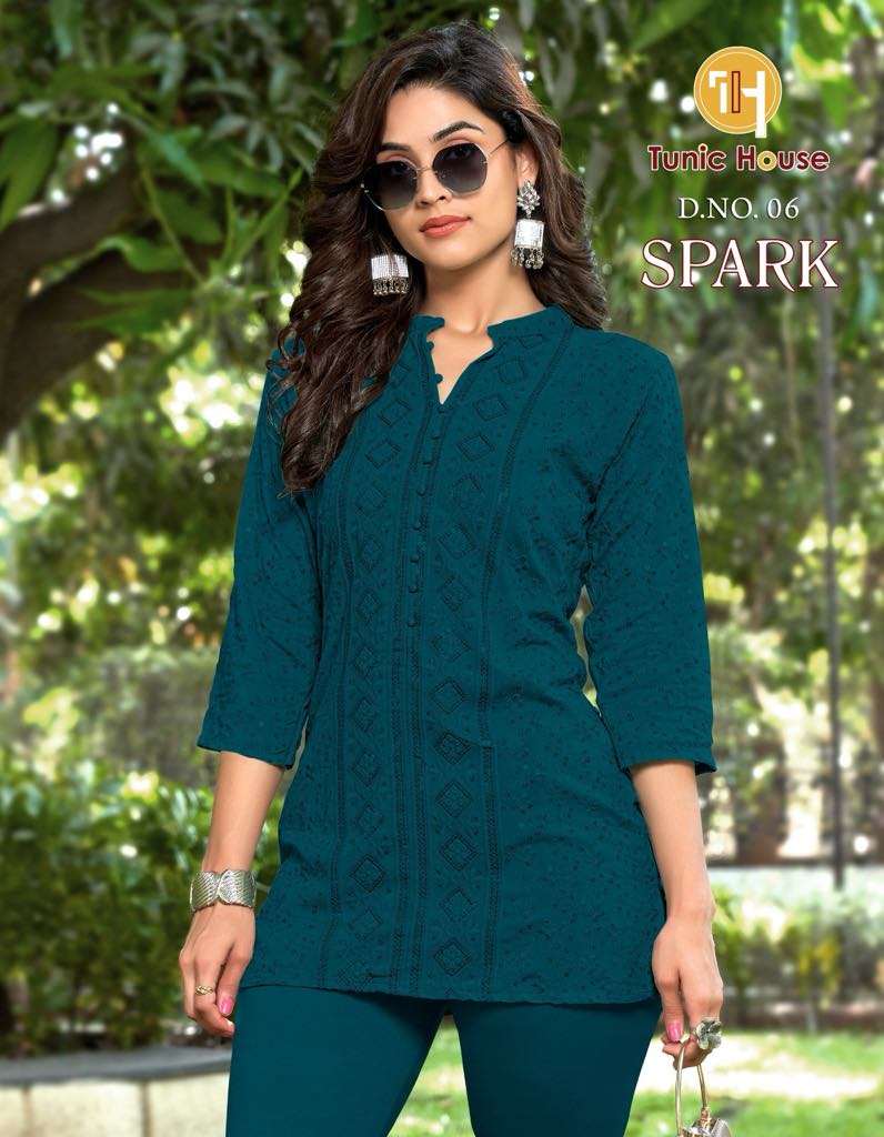 Embroidered Sequence Short Kurti, Viscose Sequence Rayon Short Top, Casual Top Dress for Girls, WMN -1600