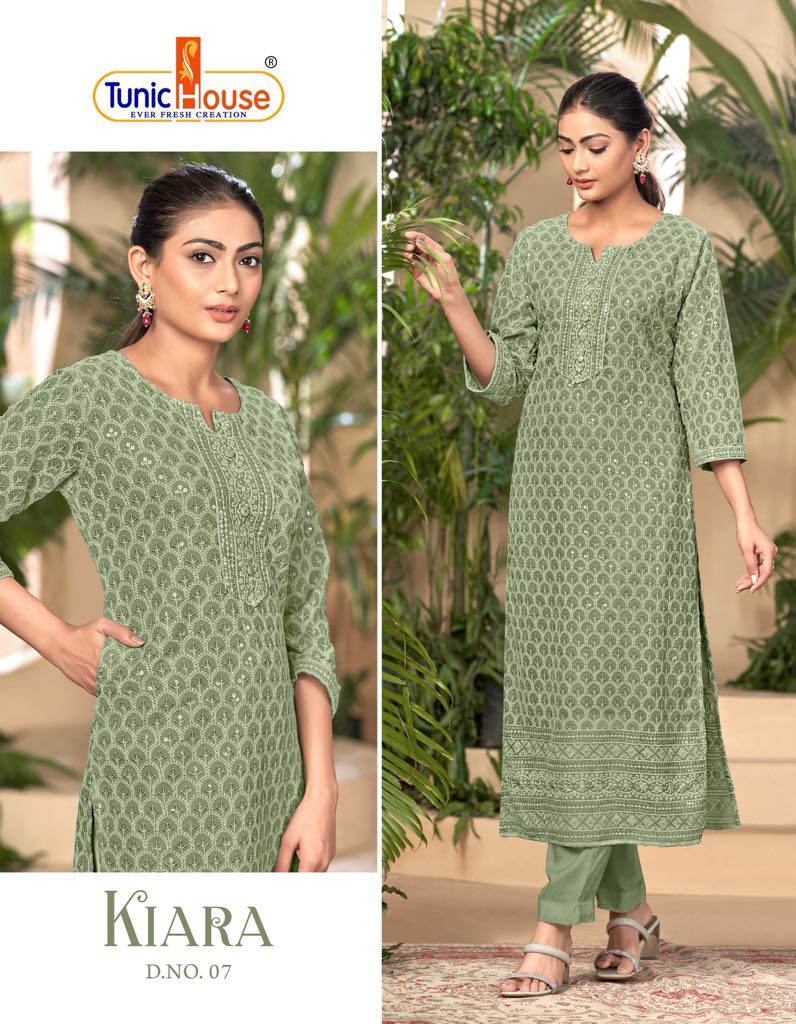 ChickanKari Embroidered Sequence Kurti, Georgette With Liner Casual Top, Design WMN -1603