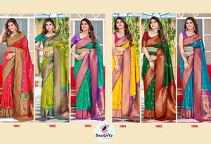 Soft Peshawari Paithani Silk Saree With Stitched Blouse and complete fall & Peeco , SAREE - 1621