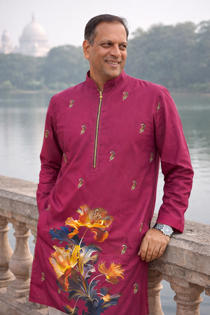 Sophisticated Soft Silk Stylish Kurta Pajama Set for Man, Festive Wedding Partywear Kurta Trouser Style Pant, KP - 1759