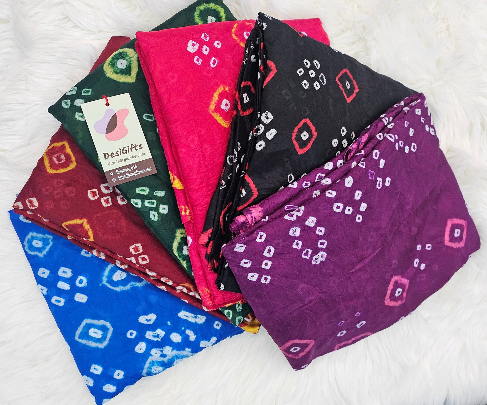 Bandhej Silk Saree with Bandhani Border and Pallu, Ready-Stitched Blouse, Fall & Pico, Stylish Bandhani Designer Sari S- 1867