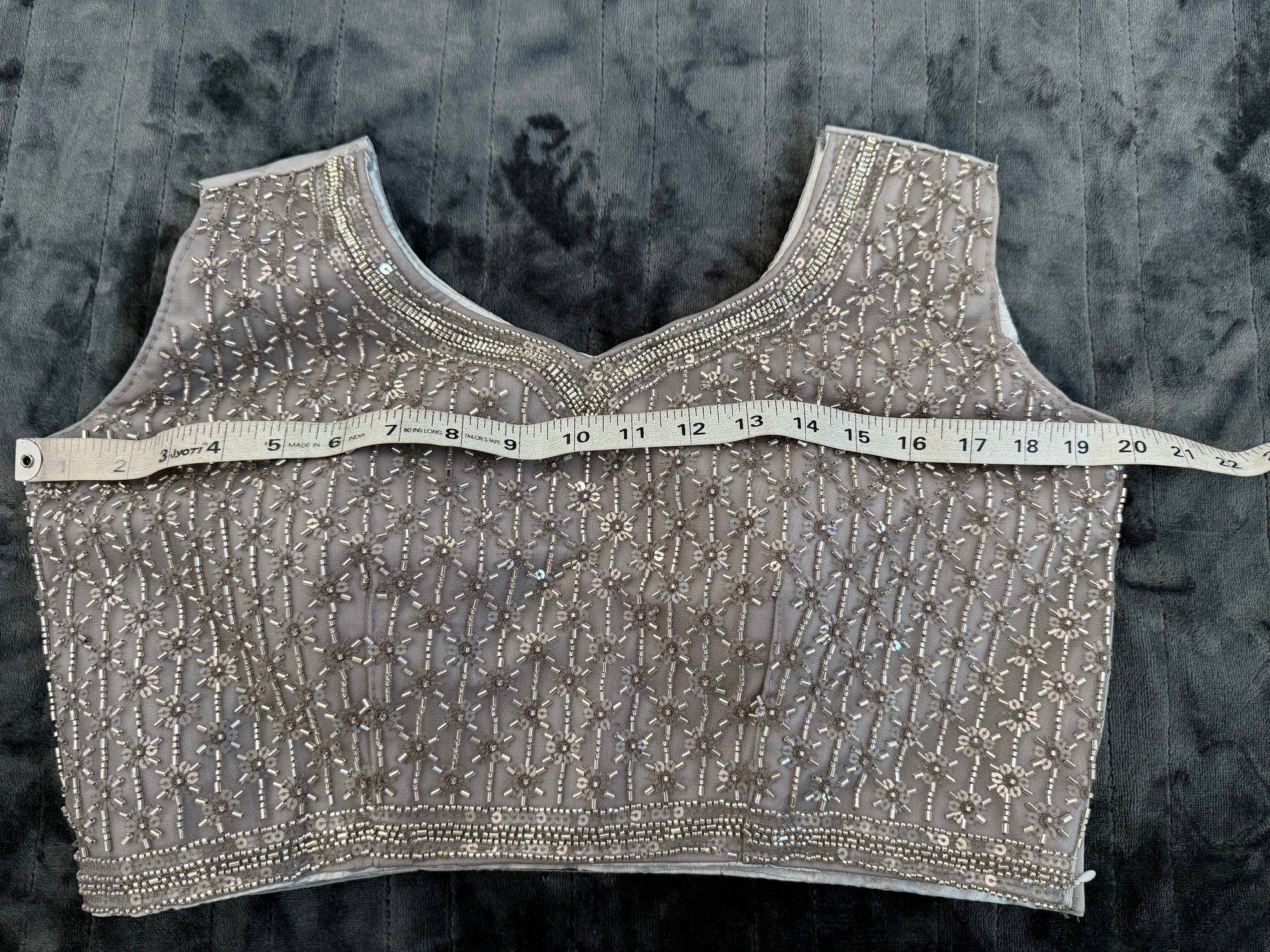 Readymade Pre-Stitched Saree, Ready to wear Sari  in Light Gray Shade  Indian Ethnic Sari, GRL - 1873