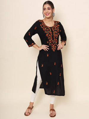 Premium Rayon Cotton Kurti with Chikankari Work, Design WMN -1604