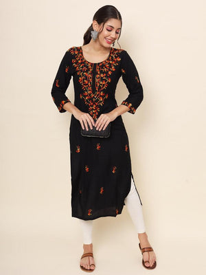 Premium Rayon Cotton Kurti with Chikankari Work, Design WMN -1604