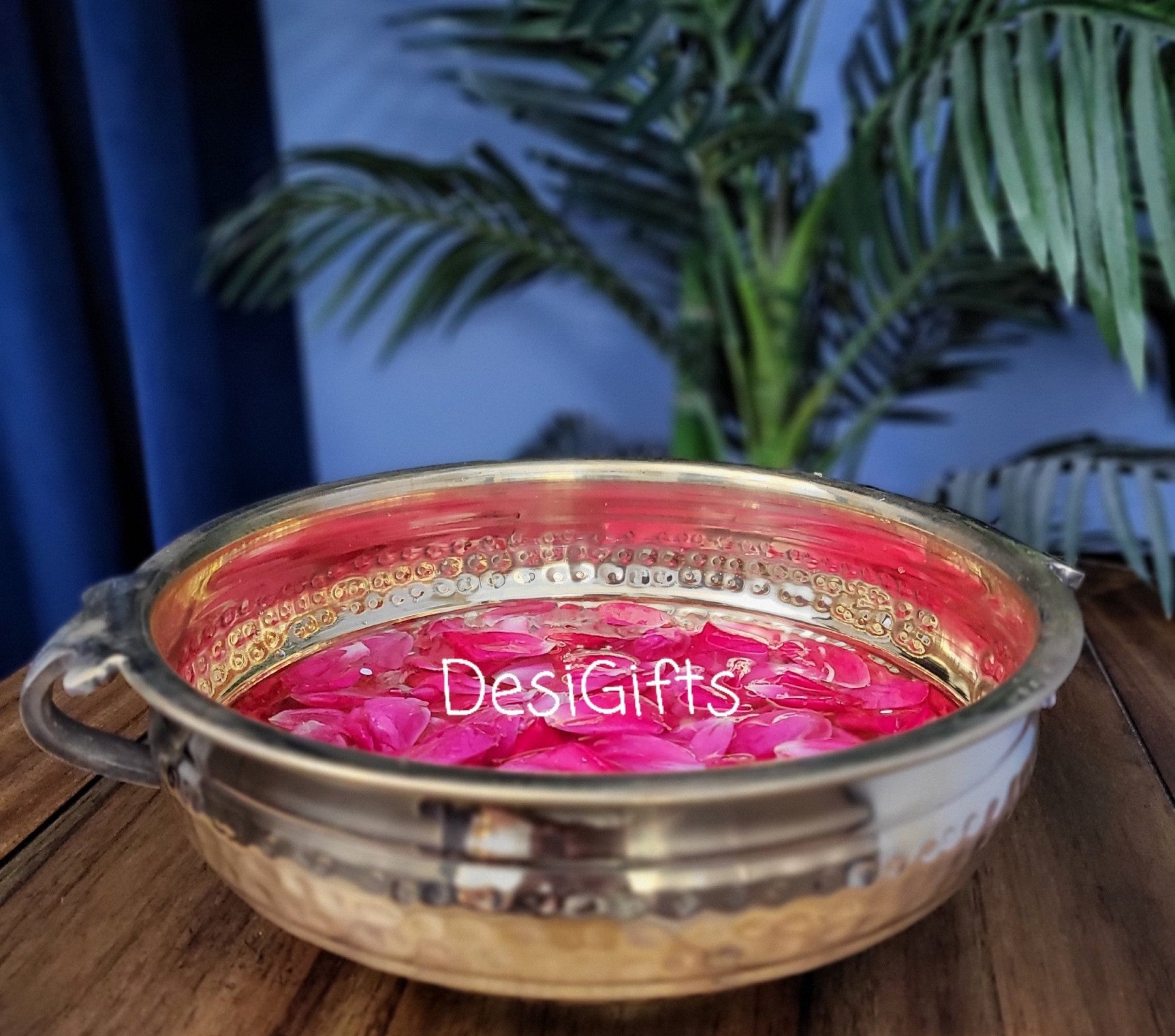 Decorative Brass Urli Bowl, 10" Brass Decorative Pot for floating Diya/Flower/Candle for Home / Office / Hotel Decor, Urli Bowl. UBB# 198