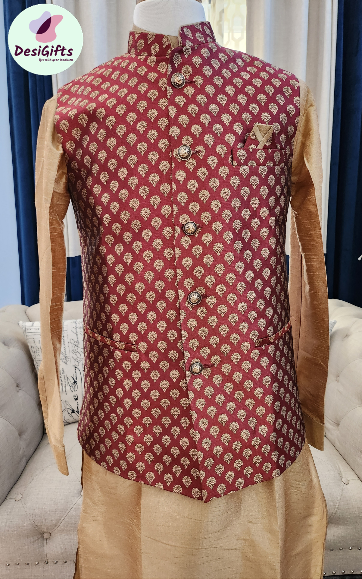 Designer Cotton Silk White Jacket Kurta Set With Hand-painted Pink Organza  Dupatta for Women, Silk Kurta Pant Dupatta Set for Wedding - Etsy
