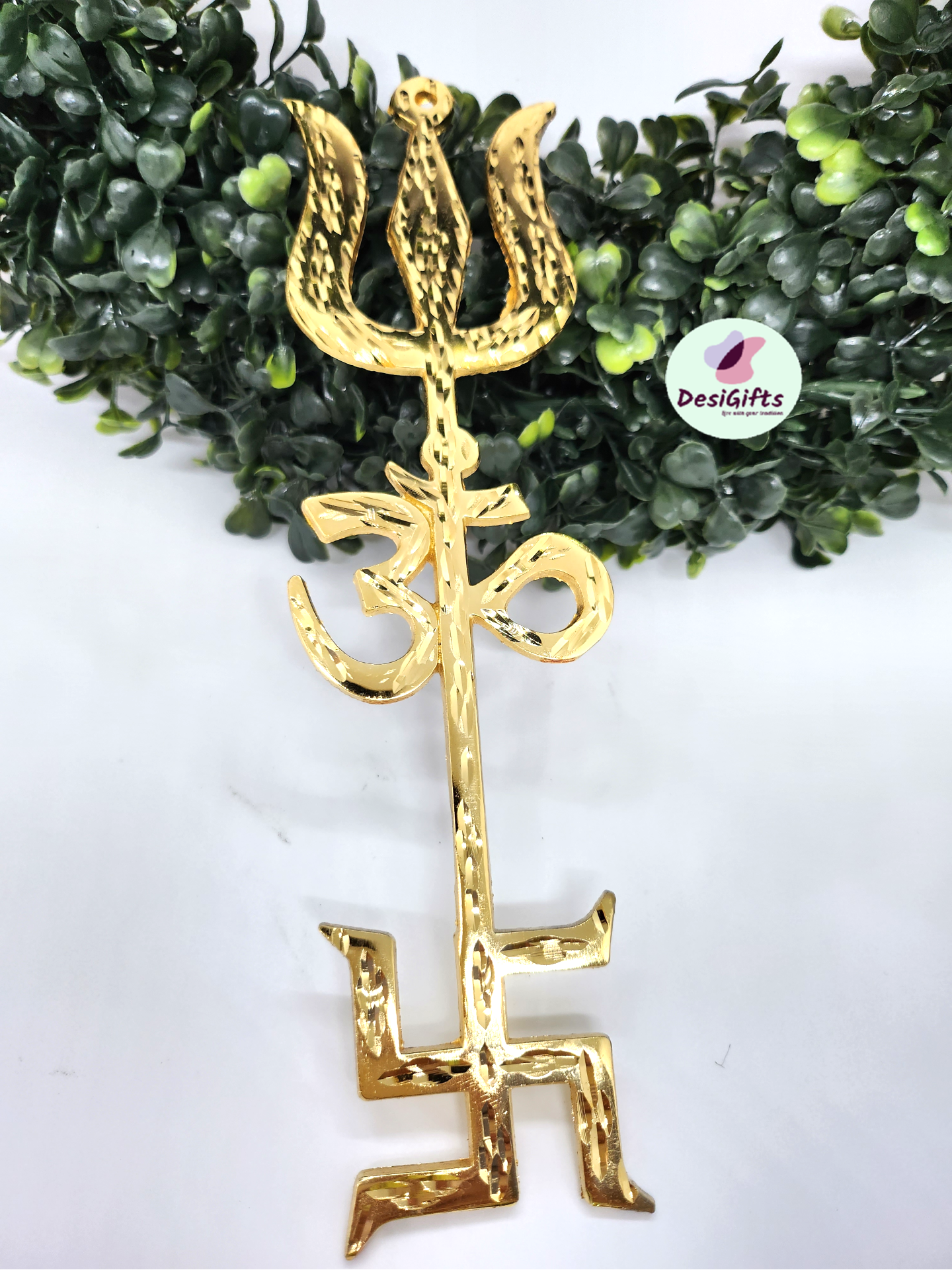 Shiva Brass Trishul Trident For Temple Pooja Ghar Office Mandir, S5M-1096