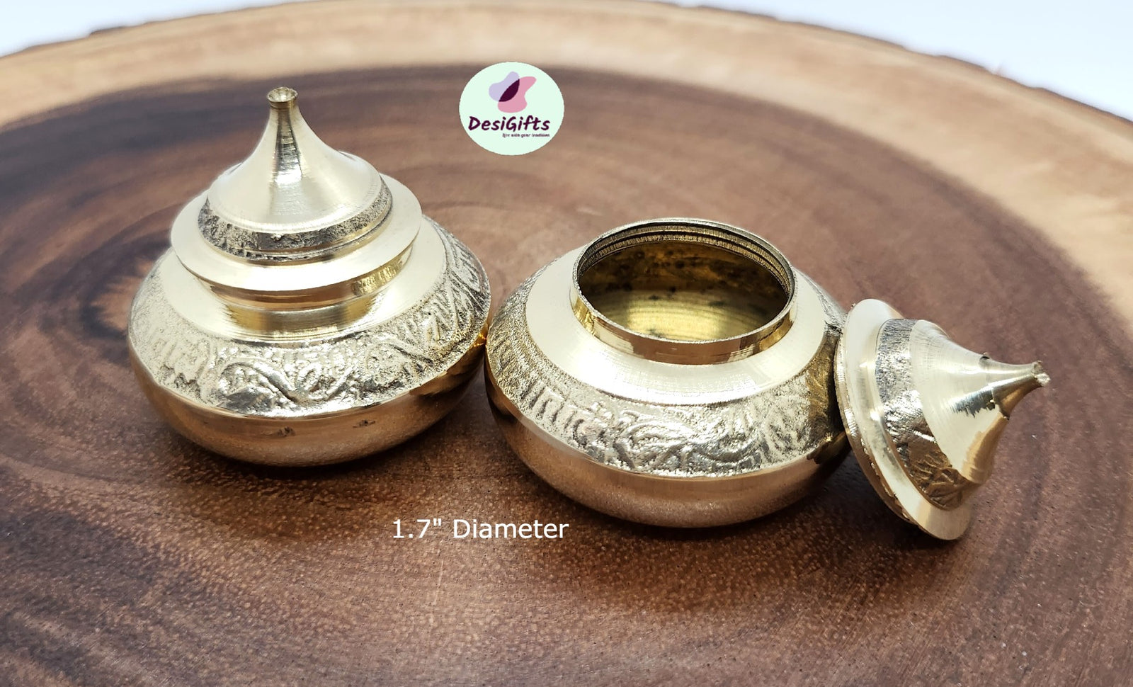 Brass Roli Dibbi / Roli Box /Metal Kumkum Dibbi , BB- 1094