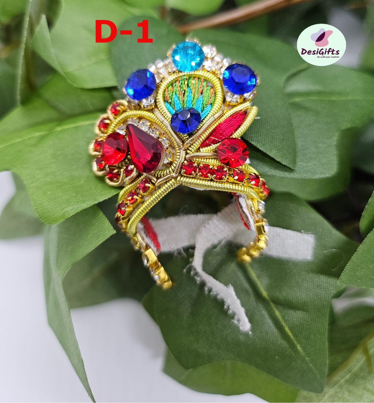Pagdi Mukut of Bal Gopal Krishna Laddu Gopal / Krishna Jewelry/ Bal Gopal / Handcrafted, RKF- 1335