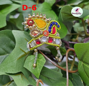 Pagdi Mukut of Bal Gopal Krishna Laddu Gopal / Krishna Jewelry/ Bal Gopal / Handcrafted, RKF- 1335