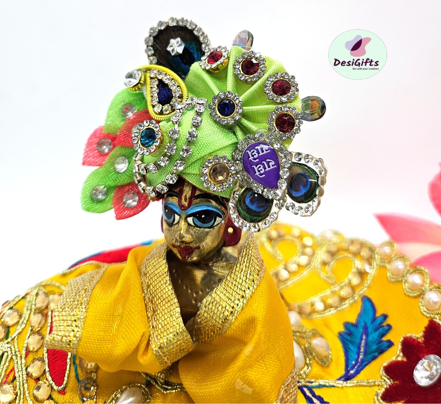 Pagdi Mukut of Bal Gopal Krishna Laddu Gopal / Krishna Jewelry/ Bal Gopal / Handcrafted, RKF- 1331