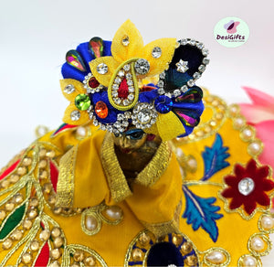Pagdi Mukut of Bal Gopal Krishna Laddu Gopal / Krishna Jewelry/ Bal Gopal / Handcrafted, RKF- 1332