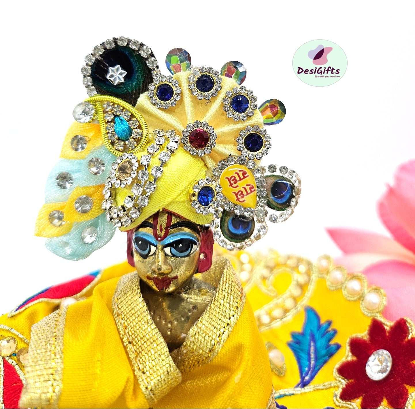 Pagdi Mukut of Bal Gopal Krishna Laddu Gopal / Krishna Jewelry/ Bal Gopal / Handcrafted, RKF- 1331
