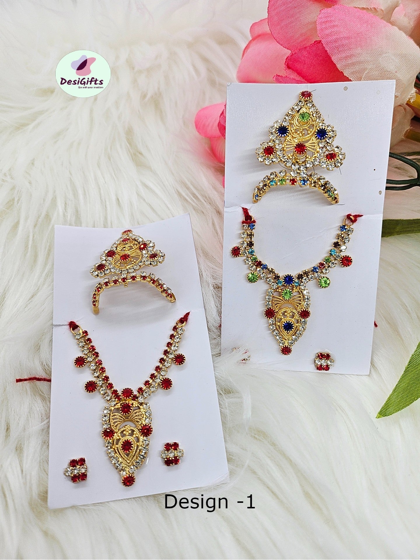 Kanha Jewelry Set for Laddu Gopal / Krishna Jewelry/ Bal Gopal / kanha Haar, 2 - 2.5", RKF- 1277