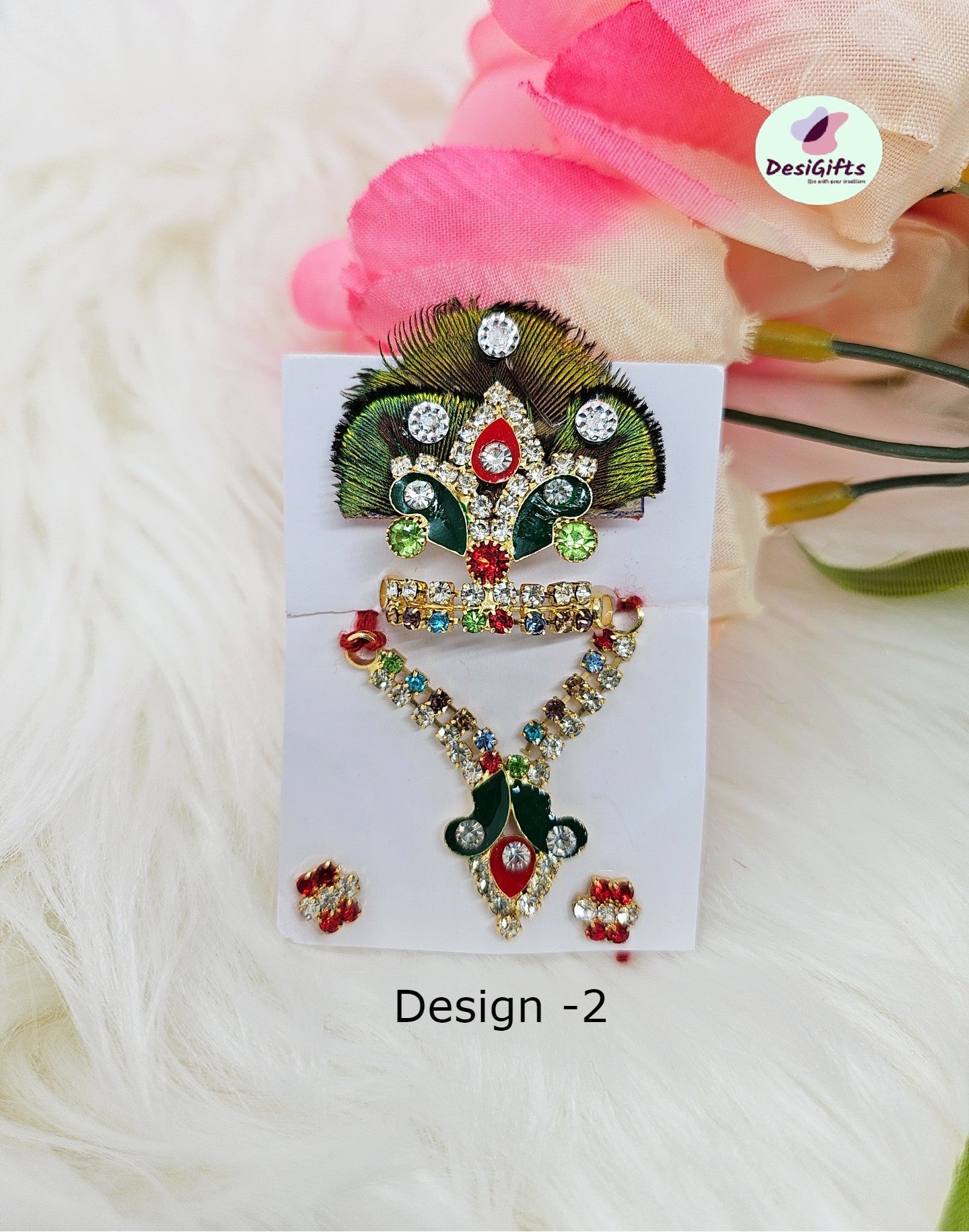 Kanha Jewelry Set for Laddu Gopal / Krishna Jewelry/ Bal Gopal / kanha Haar, 2 - 2.5", RKF- 1277