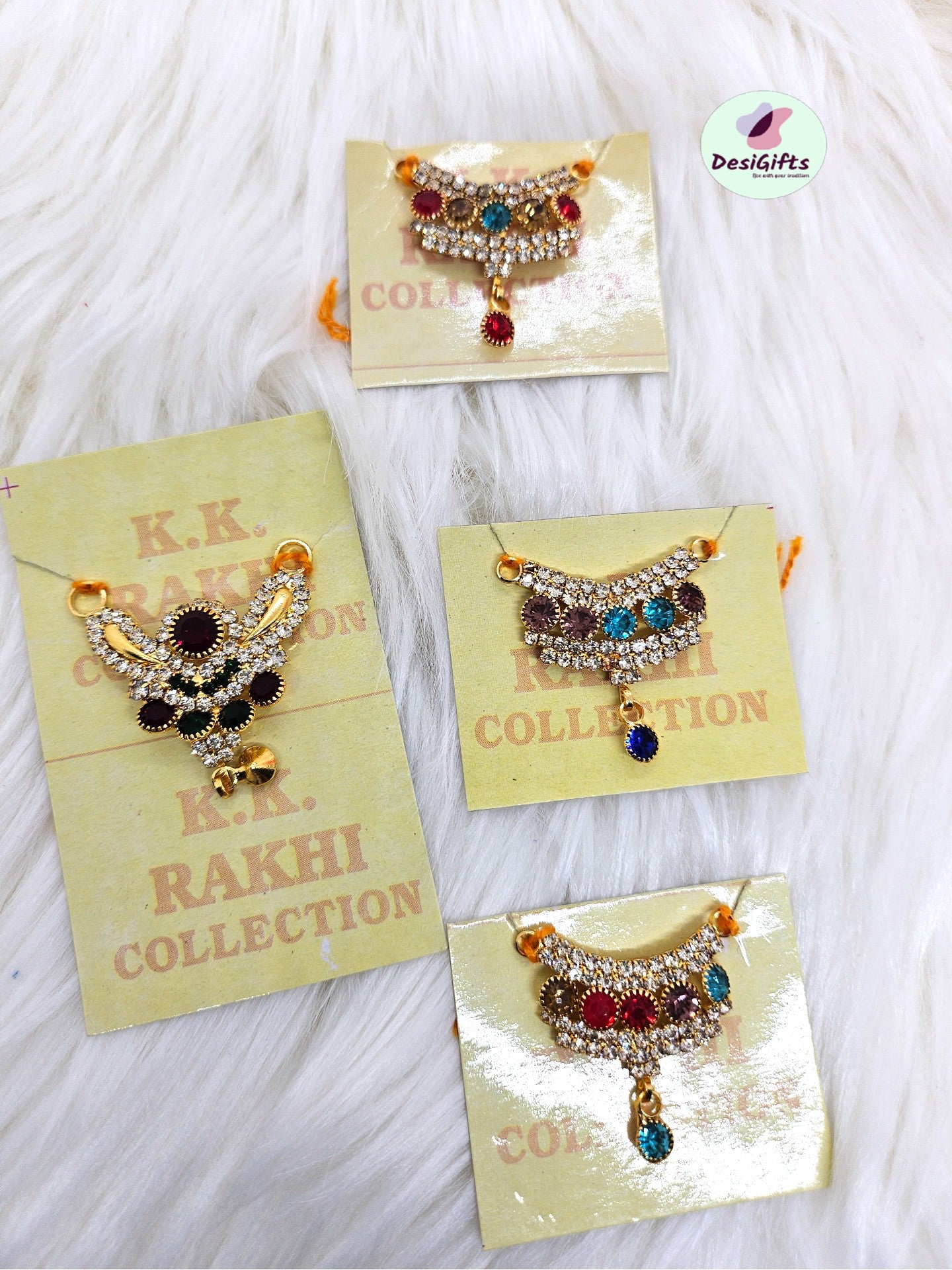 Colorful Stone Studded Necklace for Laddu Gopal / Krishna Jewelry/ Bal Gopal / kanha Haar, 1 - 1.5", RKF- 1275