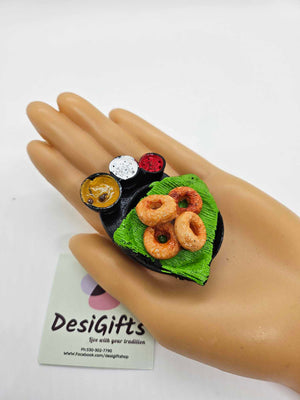 Intelligent Indian Miniature Fridge Food Magnet, Dollhouse Food, 3D Simulation Food Refrigerator Magnet, IFM - 1268