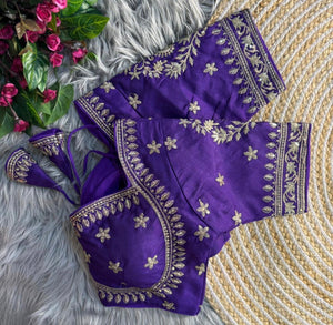 Heavy Zari Embroidery and Sequins Blouse, Royal Heavy Bridal Blouse , BLS -2038