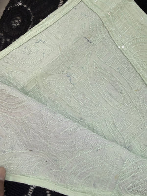Light Green Jacquard Silk Kurta Pajama Set with Off-White Pant for Men – Self Design Ethnic Kurta, KPS-3027