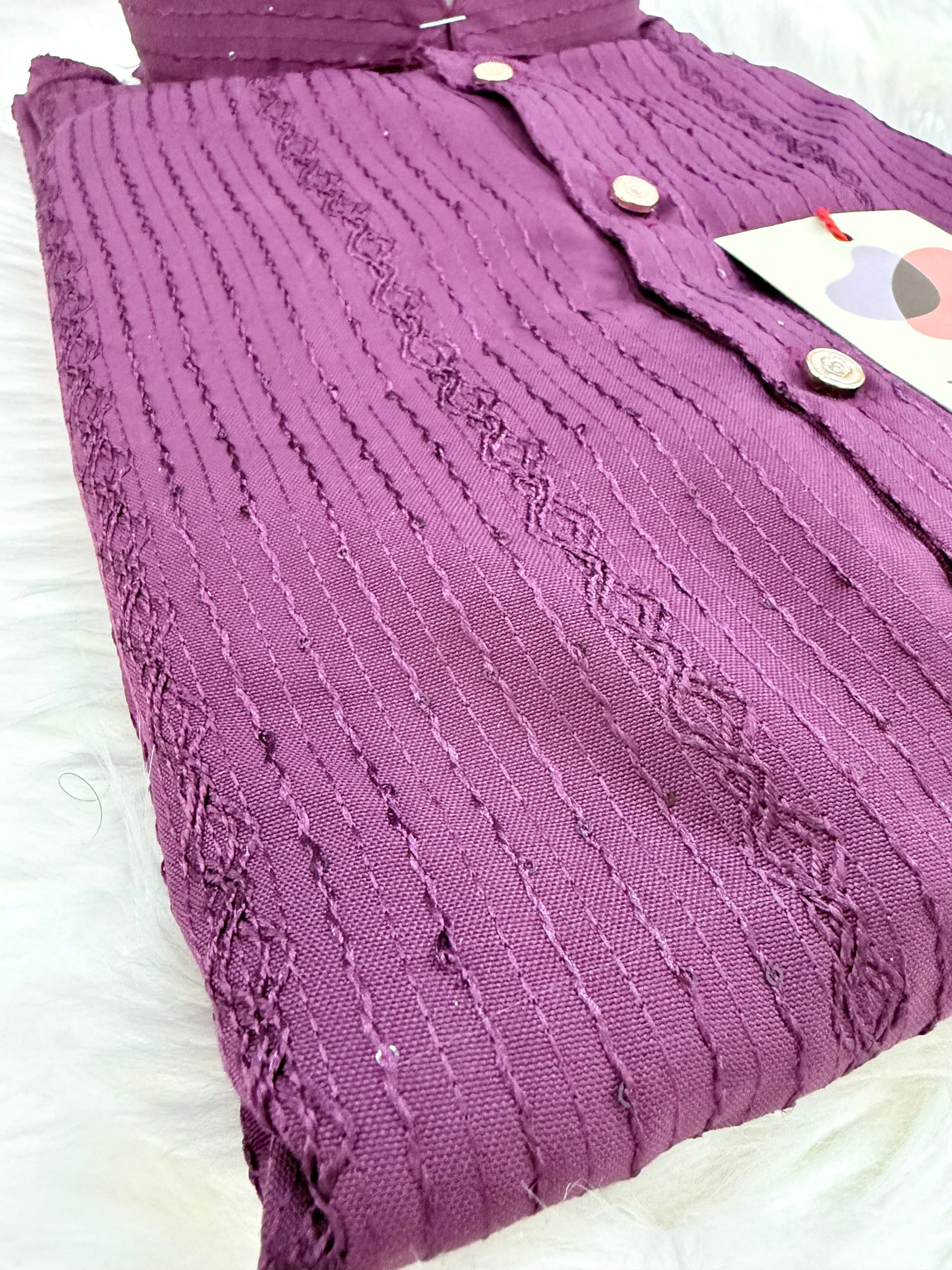 Men’s Wine Shade Sequins Embroidered Kurta Pajama Set – Indian Wedding & Partywear Traditional 2PC Outfit, Size 58 , 5XL, KP-2024