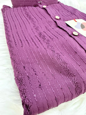 Men’s Wine Shade Sequins Embroidered Kurta Pajama Set – Indian Wedding & Partywear Traditional 2PC Outfit, Size 58 , 5XL, KP-2024