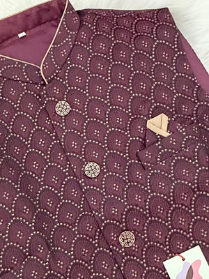 Men’s Elegant Jacket – Premium Festive & Wedding Waistcoat, Self Woven Silk Indian Sadri, Stylish Ethnic Jacket, J-2083