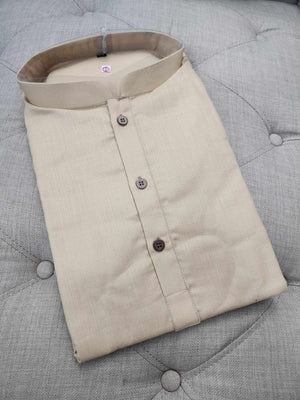 Tan Shade Soft Cotton Short Informal Kurta -Design SK - 1085