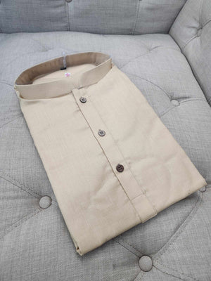 Tan Shade Soft Cotton Short Informal Kurta -Design SK - 1085