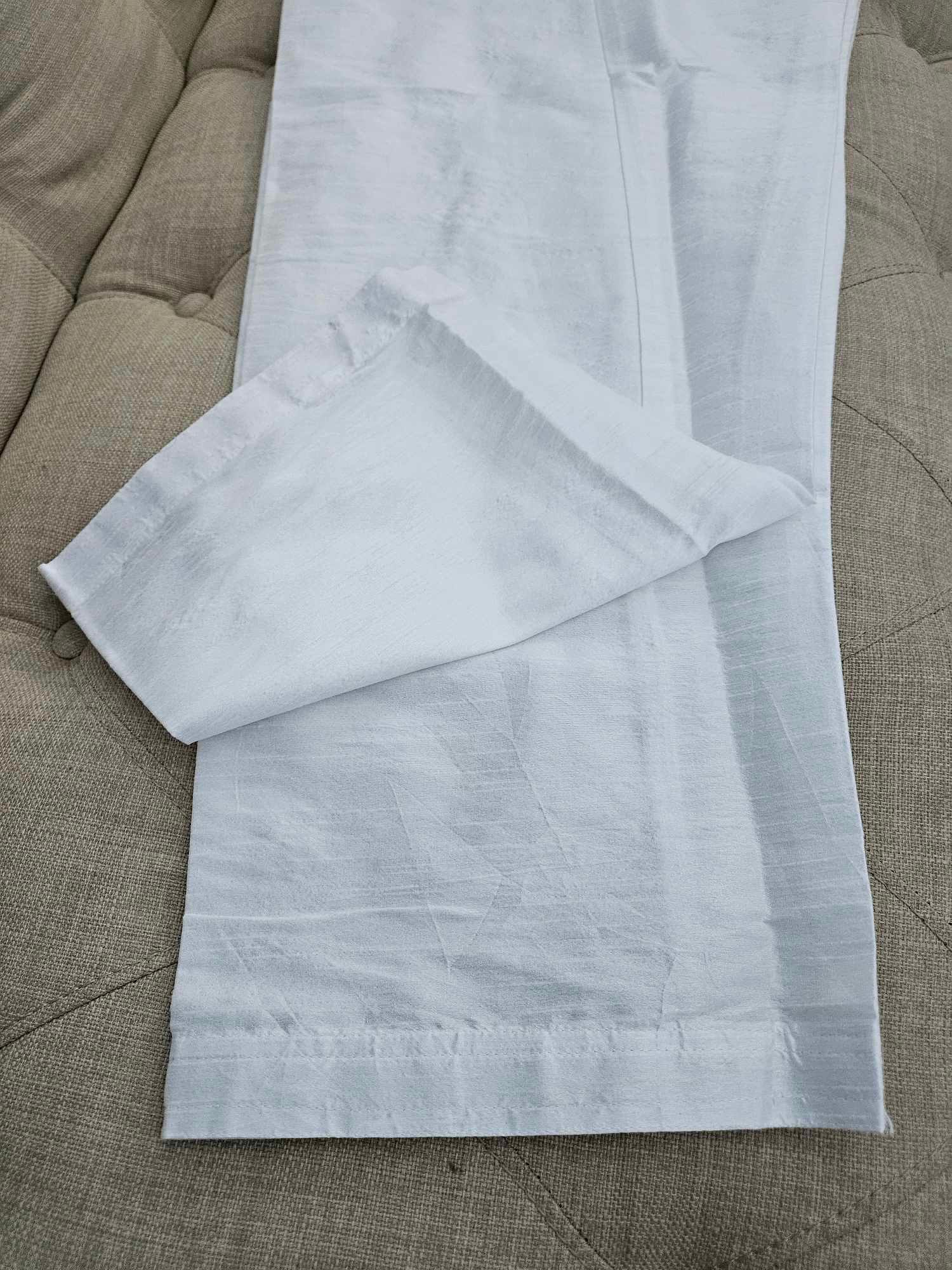 Man White Solid Silk Salwaar Pajama, Punjabi Salwaar pant (only Pajama for Kurta Pajama Set), KP - 1187