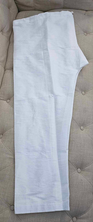 Man White Solid Silk Salwaar Pajama, Punjabi Salwaar pant (only Pajama for Kurta Pajama Set), KP - 1187