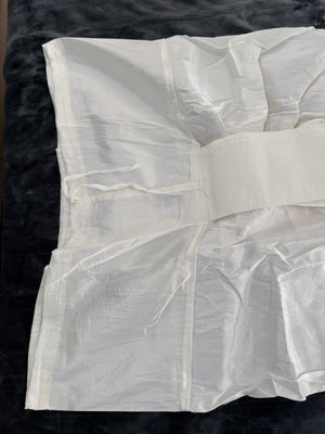 Men’s Ready-to-Wear Silk Blend Dhoti – Off-White Traditional Indian Dhoti, Plain or Gold Border, Wedding & Pooja Wear, KP - 301