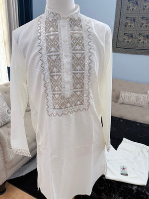 Men's Designer Embroidered Kurta Pajama Set | Traditional Indian Wedding & Festive Wear, KP - 1418-1419