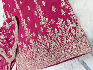Girls Rani Pink Embroidered Sharara Suit Set with Dupatta, Indian Ethnic Party Wear for Weddings & Festivals,GRL-3002