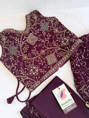 Purple Shade Lehenga Choli – Indian Traditional Attire for Girls, Festival & Celebration Wear, Design GRL - 1985