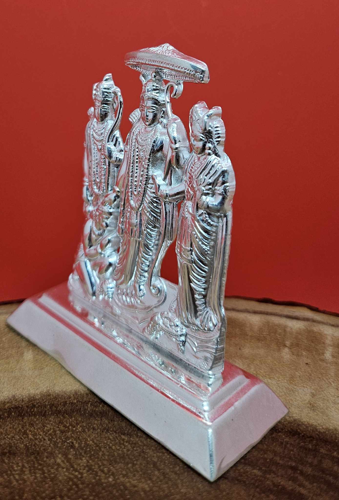 3" Pure Silver Idol of Shri Ram Durbar, Lard Rama  27g, SLD# 1270
