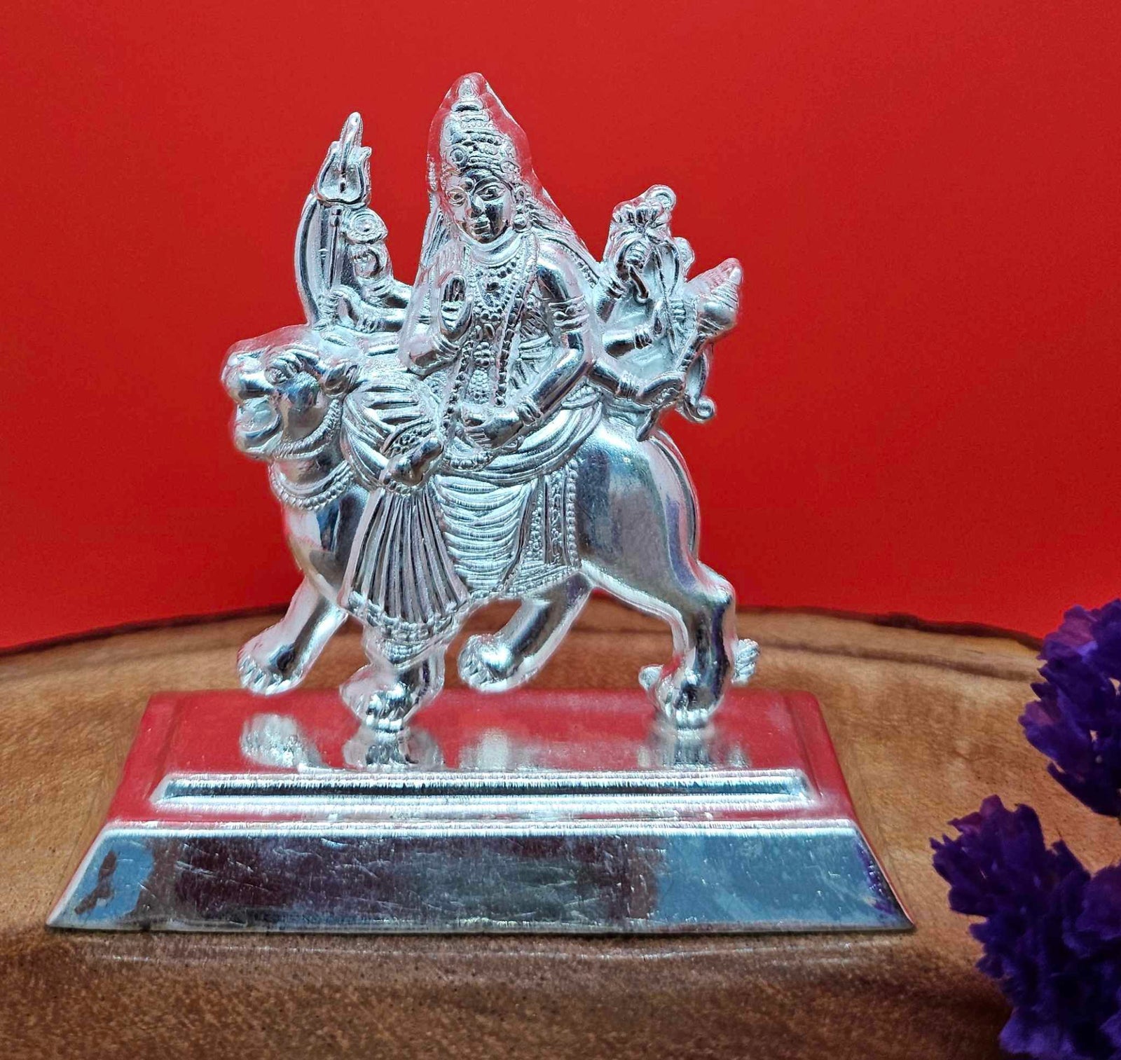 2.5" Pure Silver Idol of Goddess Durge, 19g, SLD# 1269