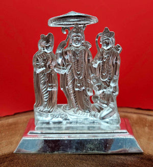 3" Pure Silver Idol of Shri Ram Durbar, Lard Rama  27g, SLD# 1270