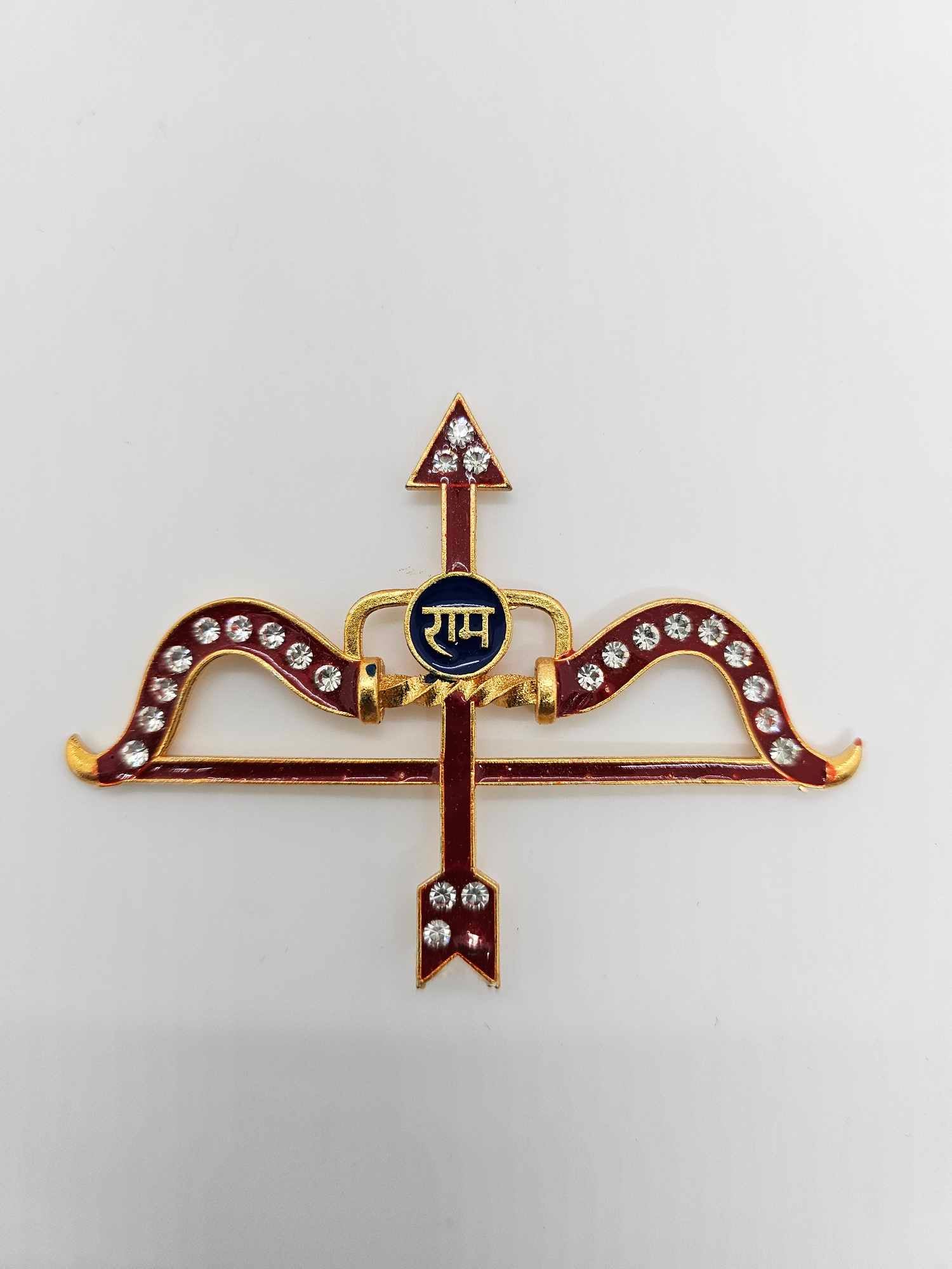 2.5" Ram Dhanush-Baan, Bow and Arrow For Temple Pooja Ghar, Office Mandir, Ram Dhanush,  S5M-1096C